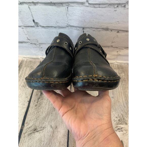 B.O.C. Women’s Born Concept Black Leather Slip On Clogs/Mules / Size: 10 - Picture 7 of 9